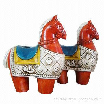 Ceramic horse shaped, home decoration